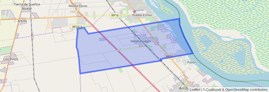 Mapa de ubicacion de Municipio de General Lagos.