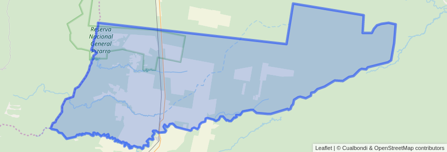 Mapa de ubicacion de Municipio de General Pizarro.