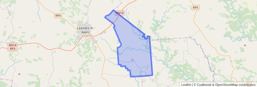 Mapa de ubicacion de Municipio de Gobernador López.