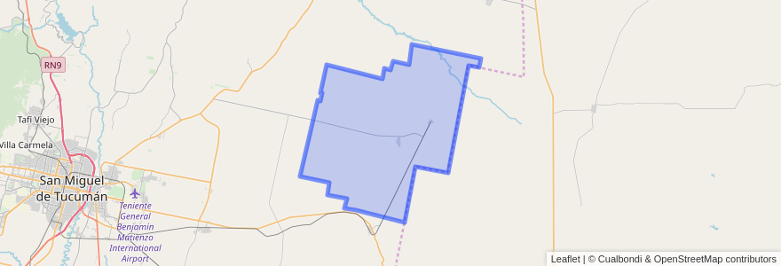 Mapa de ubicacion de Municipio de Gobernador Piedrabuena.