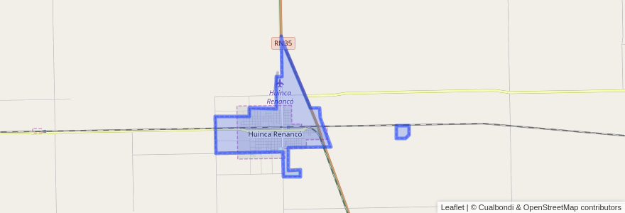 Mapa de ubicacion de Municipio de Huinca Renancó.