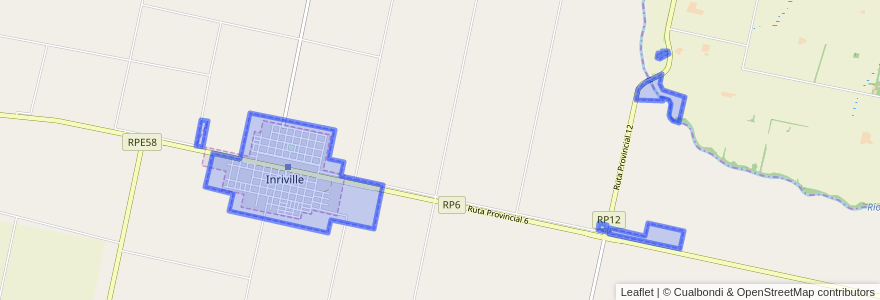Mapa de ubicacion de Municipio de Inriville.