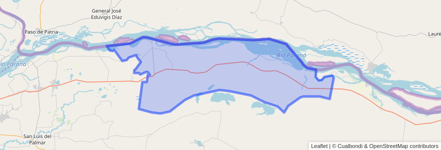 Mapa de ubicacion de Municipio de Itatí.