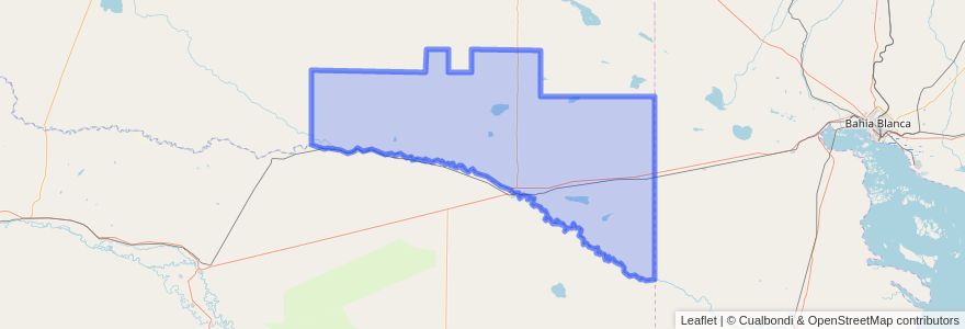 Mapa de ubicacion de Municipio de La Adela.