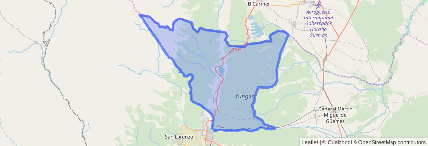 Mapa de ubicacion de Municipio de La Caldera.