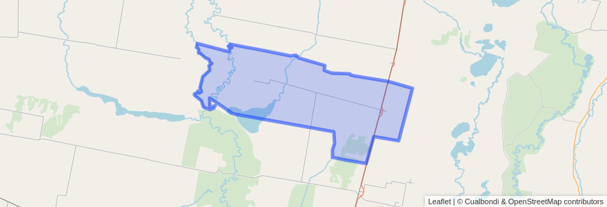 Mapa de ubicacion de Municipio de La Criolla.