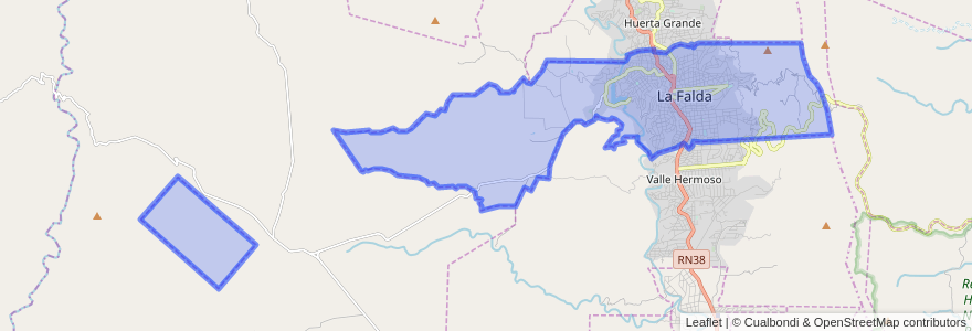 Mapa de ubicacion de Municipio de La Falda.