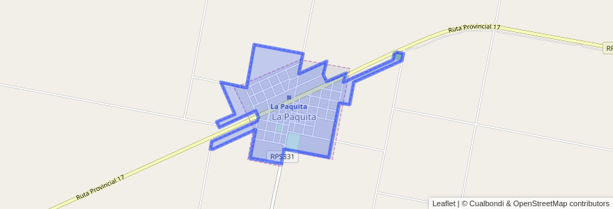 Mapa de ubicacion de Municipio de La Paquita.