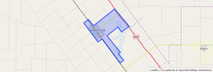 Mapa de ubicacion de Municipio de Laguna Larga.