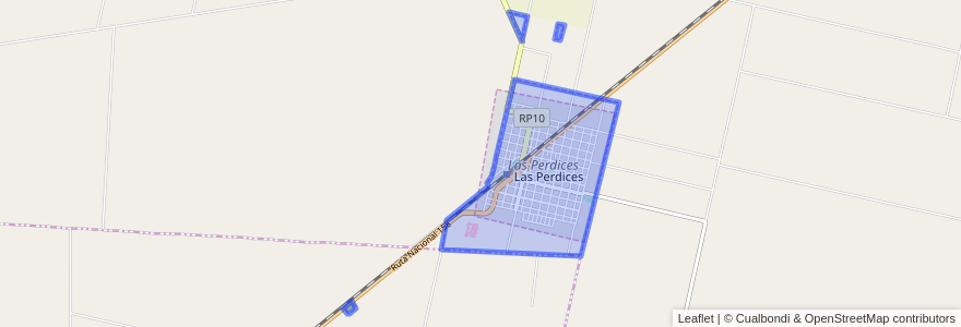 Mapa de ubicacion de Municipio de Las Perdices.