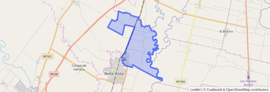 Mapa de ubicacion de Municipio de Las Talas.