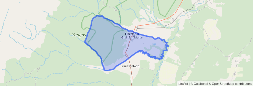 Mapa de ubicacion de Municipio de Libertador General San Martín.