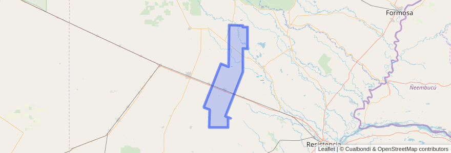 Mapa de ubicacion de Municipio de Machagai.