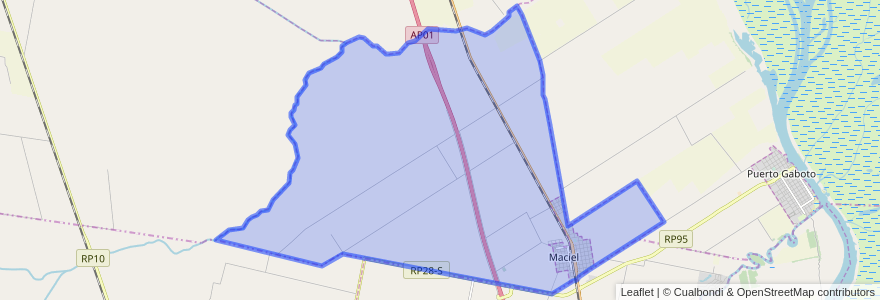 Mapa de ubicacion de Municipio de Maciel.