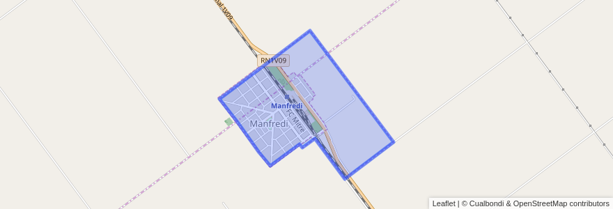 Mapa de ubicacion de Municipio de Manfredi.