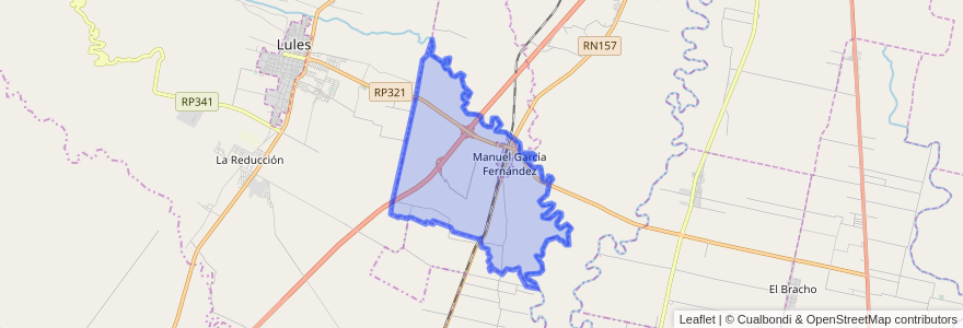 Mapa de ubicacion de Municipio de Manuel García Fernández.