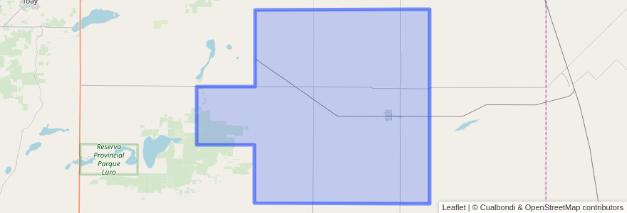 Mapa de ubicacion de Municipio de Miguel Riglos.