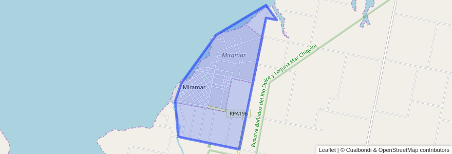 Mapa de ubicacion de Municipio de Miramar de Ansenuza.