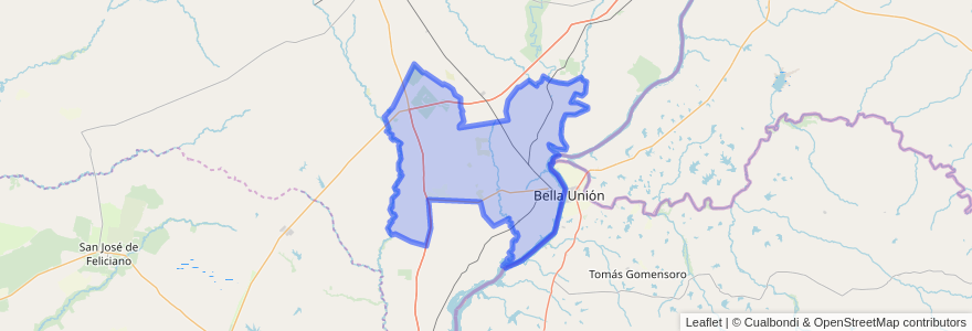 Mapa de ubicacion de Municipio de Monte Caseros.