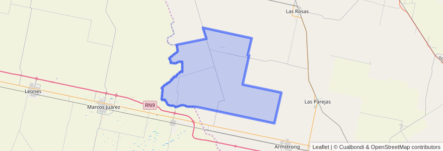 Mapa de ubicacion de Municipio de Montes de Oca.