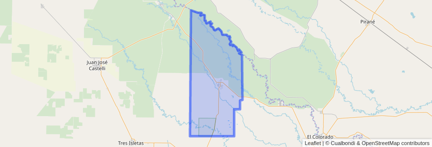 Mapa de ubicacion de Municipio de Pampa del Indio.