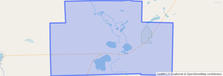 Mapa de ubicacion de Municipio de Puelches.