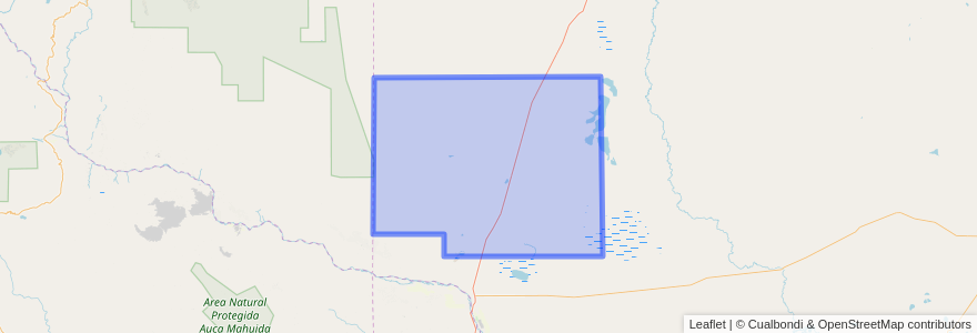 Mapa de ubicacion de Municipio de Puelén.