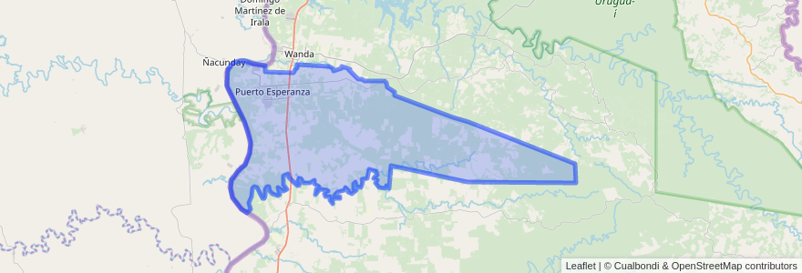 Mapa de ubicacion de Municipio de Puerto Esperanza.