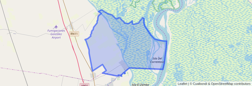 Mapa de ubicacion de Municipio de Puerto Gaboto.