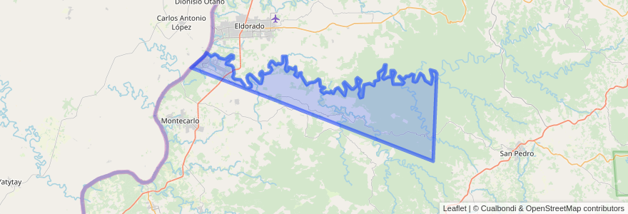 Mapa de ubicacion de Municipio de Puerto Piray.