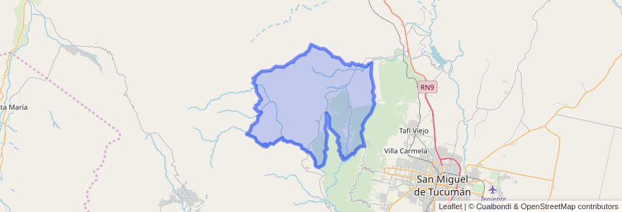 Mapa de ubicacion de Municipio de Raco.