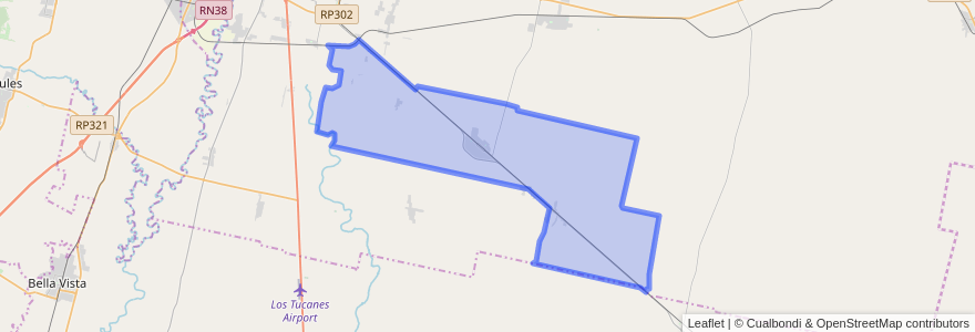 Mapa de ubicacion de Municipio de Ranchillos y San Miguel.