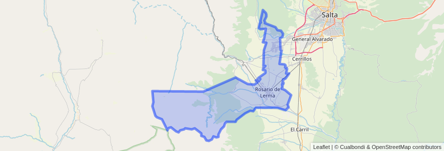 Mapa de ubicacion de Municipio de Rosario de Lerma.