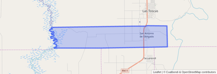 Mapa de ubicacion de Municipio de San Antonio de Obligado.