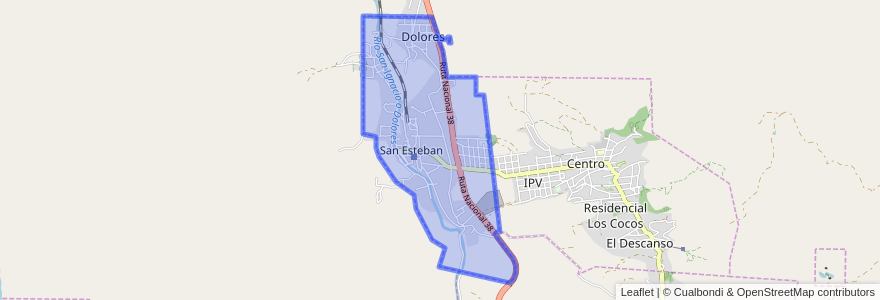 Mapa de ubicacion de Municipio de San Esteban.