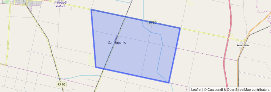 Mapa de ubicacion de Municipio de San Eugenio.