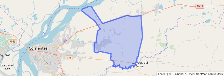 Mapa de ubicacion de Municipio de Santa Ana.