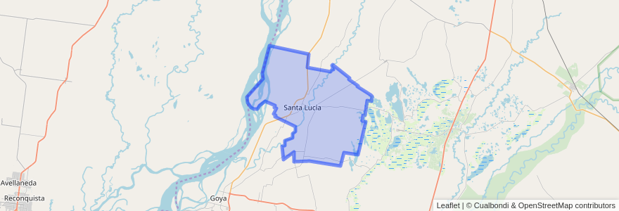 Mapa de ubicacion de Municipio de Santa Lucía.