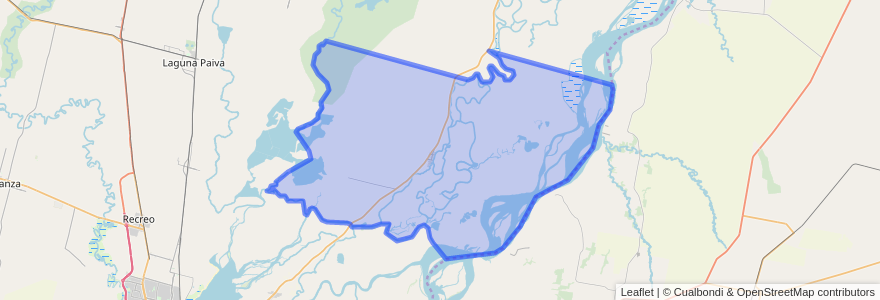 Mapa de ubicacion de Municipio de Santa Rosa de Calchines.