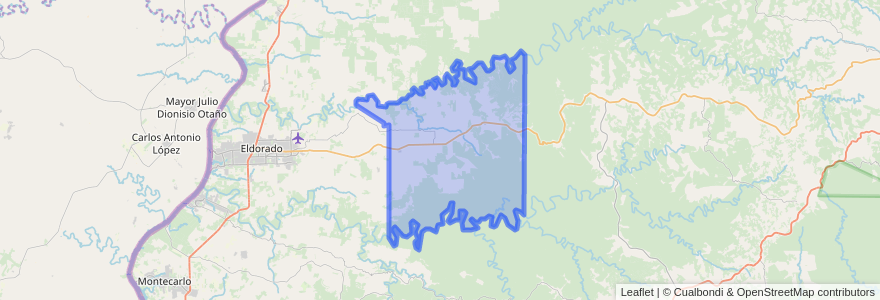 Mapa de ubicacion de Municipio de Santiago de Liniers.