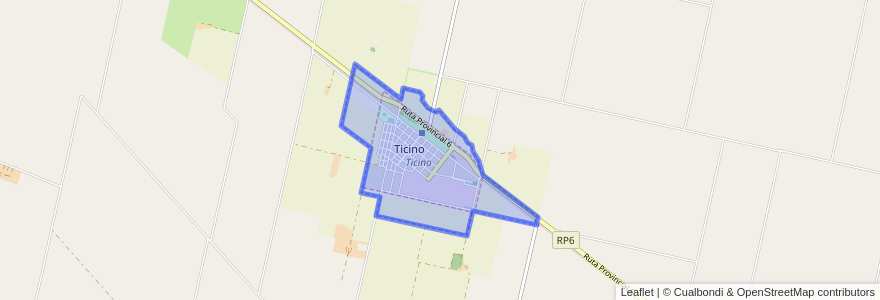 Mapa de ubicacion de Municipio de Ticino.