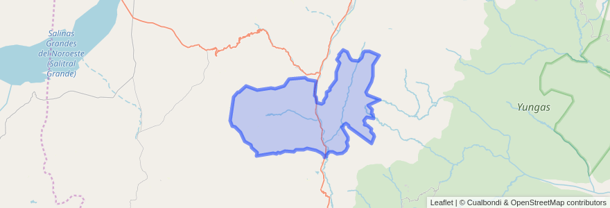 Mapa de ubicacion de Municipio de Tumbaya.