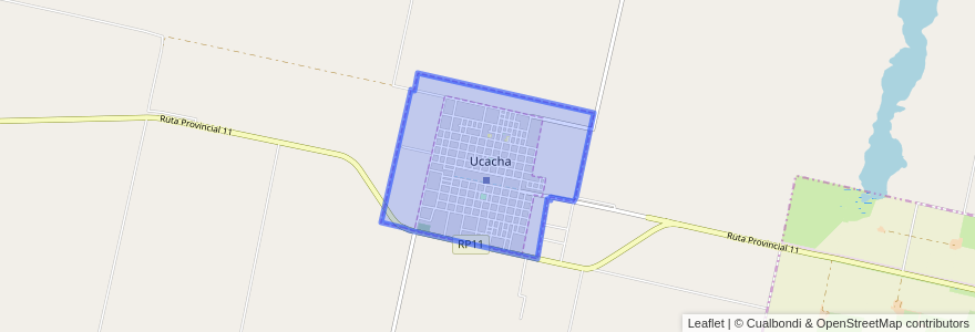 Mapa de ubicacion de Municipio de Ucacha.