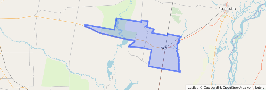 Mapa de ubicacion de Municipio de Vera.