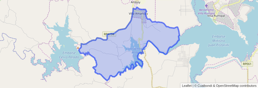 Mapa de ubicacion de Municipio de Villa Amancay.