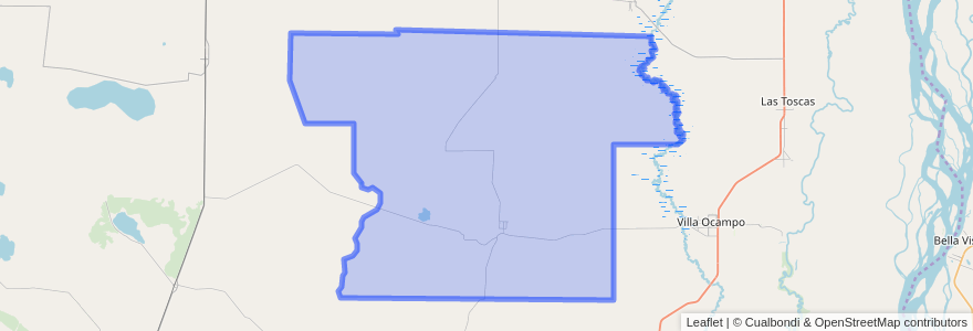 Mapa de ubicacion de Municipio de Villa Ana.