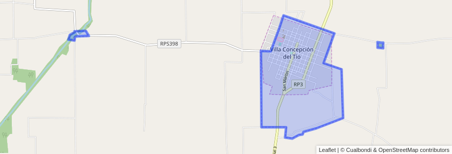 Mapa de ubicacion de Municipio de Villa Concepción del Tío.