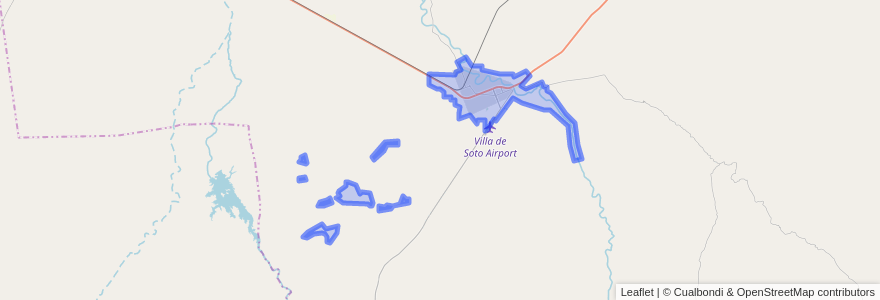 Mapa de ubicacion de Municipio de Villa de Soto.