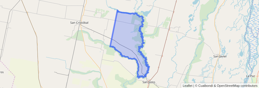 Mapa de ubicacion de Municipio de Villa Saralegui.