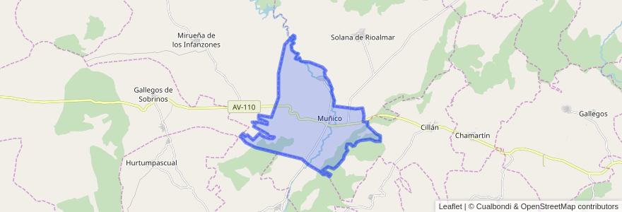 Mapa de ubicacion de Muñico.